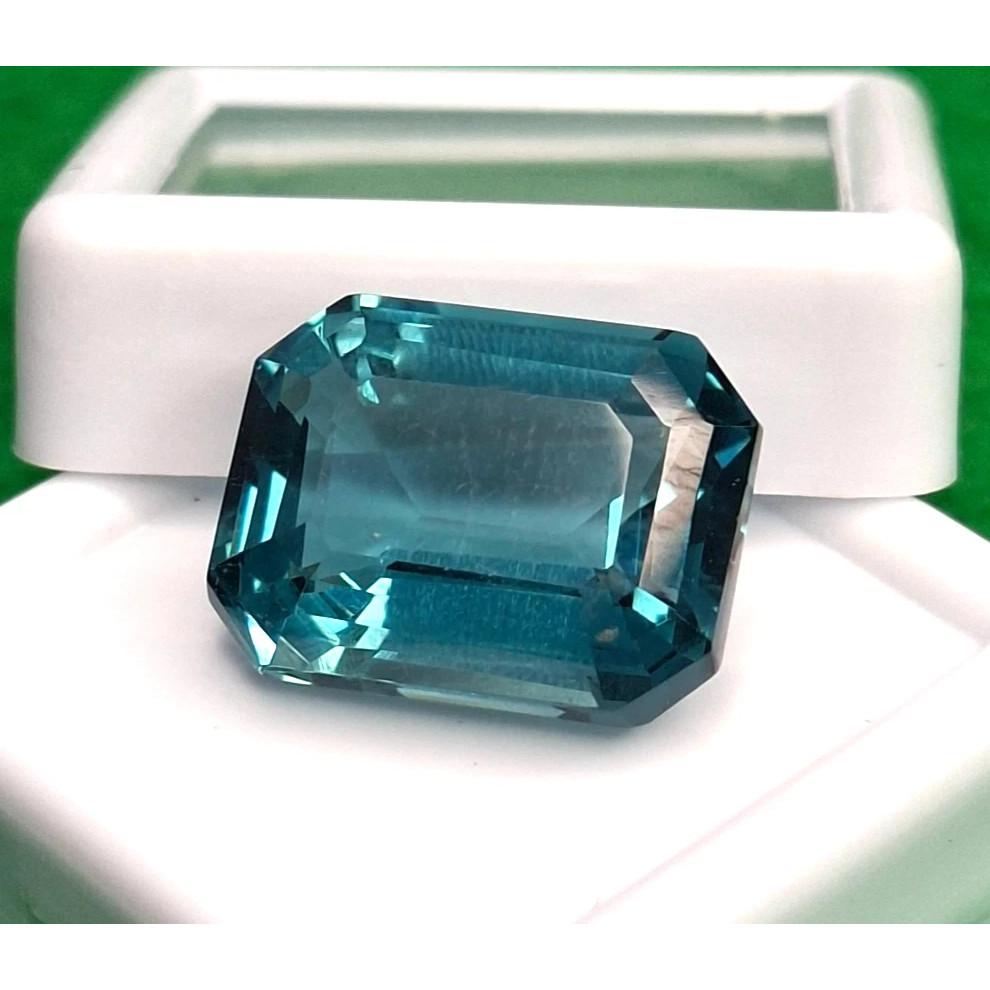 Stunning Natural Bluish Green Tourmaline 11-13 Ct Emerald Cut Loose Gemstone