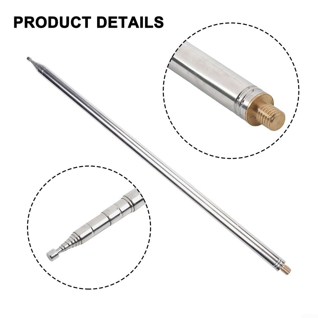 Ham Radio Shortwave Antenna 5.6M/18.4FT Telescopic  DIY With M10 Connecto