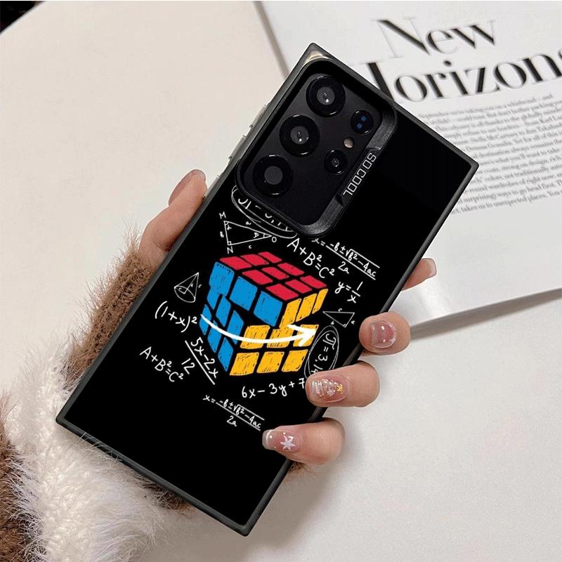 Rubik Cube Formula Spoofs Math Shockproof Phone Case for Samsung Galaxy S26 Edge S25 Ultra S24 FE S23 Plus S21 Cover Anti Fall F
