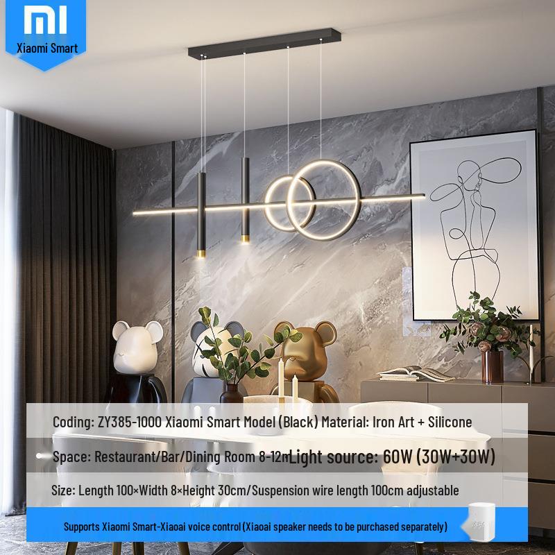 Nordic Minimalist Long Strip Pendant Light for Modern Dining Room or Bar