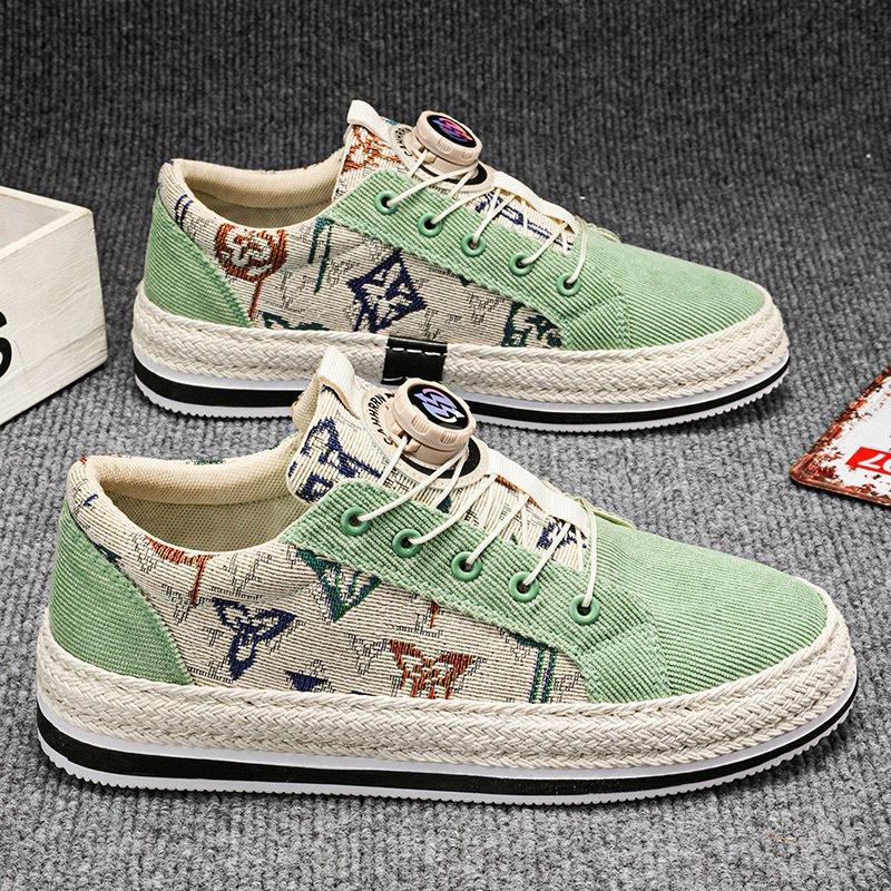 

Board shoes men s summer 2024 new men s shoes straw rotary buckle corduroy cloth shoes men s fisherman tide shoes student 44