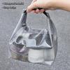 Waterproof Cosmetic Storage Bag Large Capacity Fitness Clothing Swimming Handbag Portable Shopping Travel Buckle Type Mesh Bags
