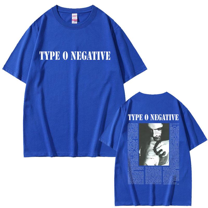 Rock Band Type O Negative Peter Steele T Shirts Unisex Women Vintage Metal Gothic Tshirt Male Casual Oversized Pure Cotton Tshirts