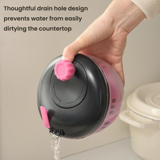 Manual Salad Spinner Large Capacity Drain And Spin Dryer Fruit Veggie Washer Dryer And Storage Basket Multifunctional Vegetable Dehydrator