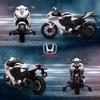 Electric Motorcycle for Children, Honda, 6 V, 3 km/h, Music, Lights, 2 Training Wheels, White
