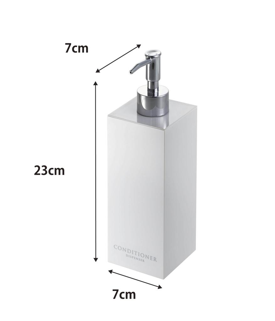 Yamazaki W7 x D7 x 7893 Two-Way Dispenser, Square, Conditioner, White, Approx. H23cm, Mist,
