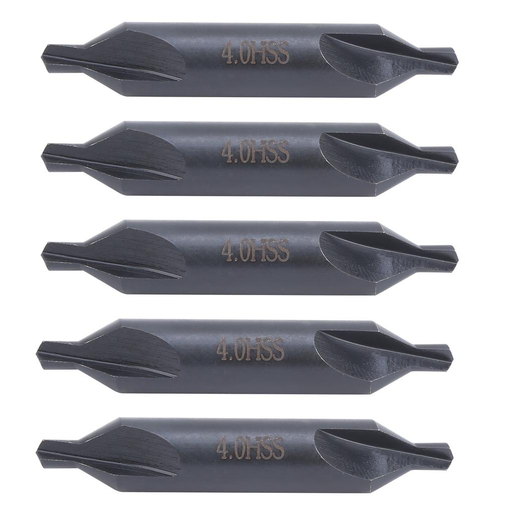 5Pcs Center Drill Bit HSS AType for Die Stainless Steel AllGround Spiral Positioning 4mm
