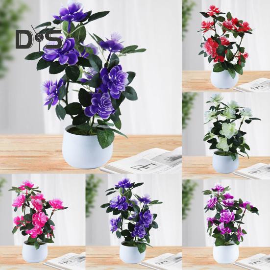 Artificial Potted Plant Portable Fadeless Plastic Home Decor Simulation Flower