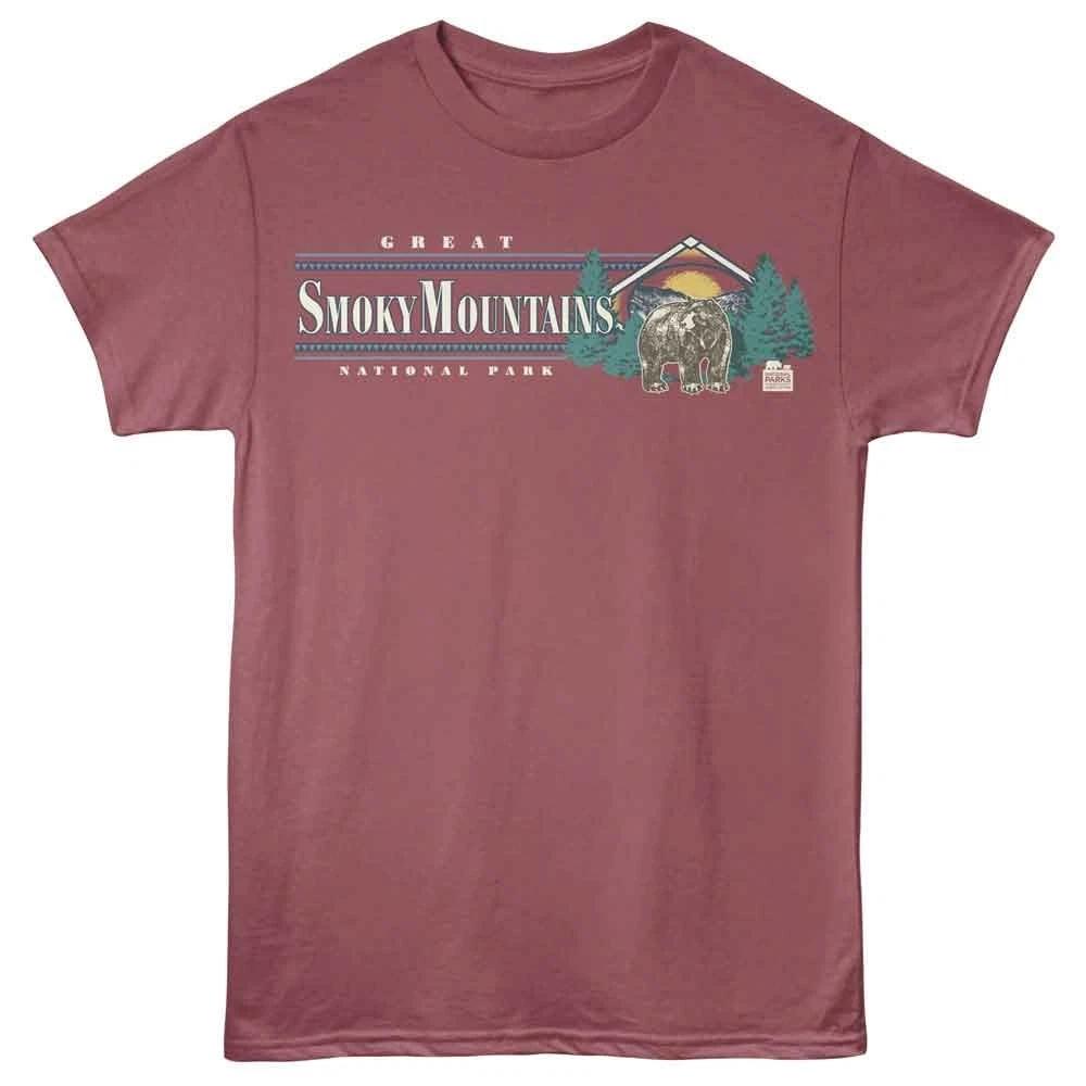 National Parks - Smoky Mountain Retro - American Classics - Red Solid Shor 130