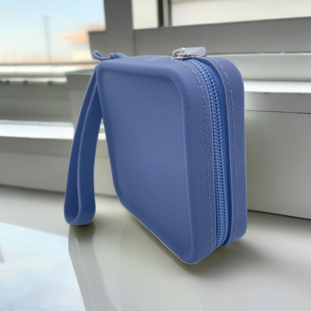 Solide, runde, quadratische Münzbeutel aus Silikon, weich, klein, Designer-Reißverschluss, Münzgeldbörse, Mini-Geldbörse, Beutel, Aufbewahrungsbeutel für Ohrringe und Kopfhörer