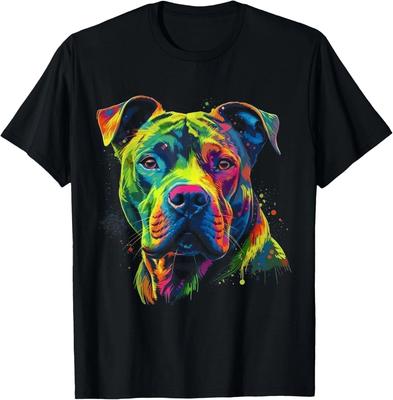 Pit Bull Mom Dog Lover Colorful Artistic Pitbull Owner Women Gift Unisex T-Shirt