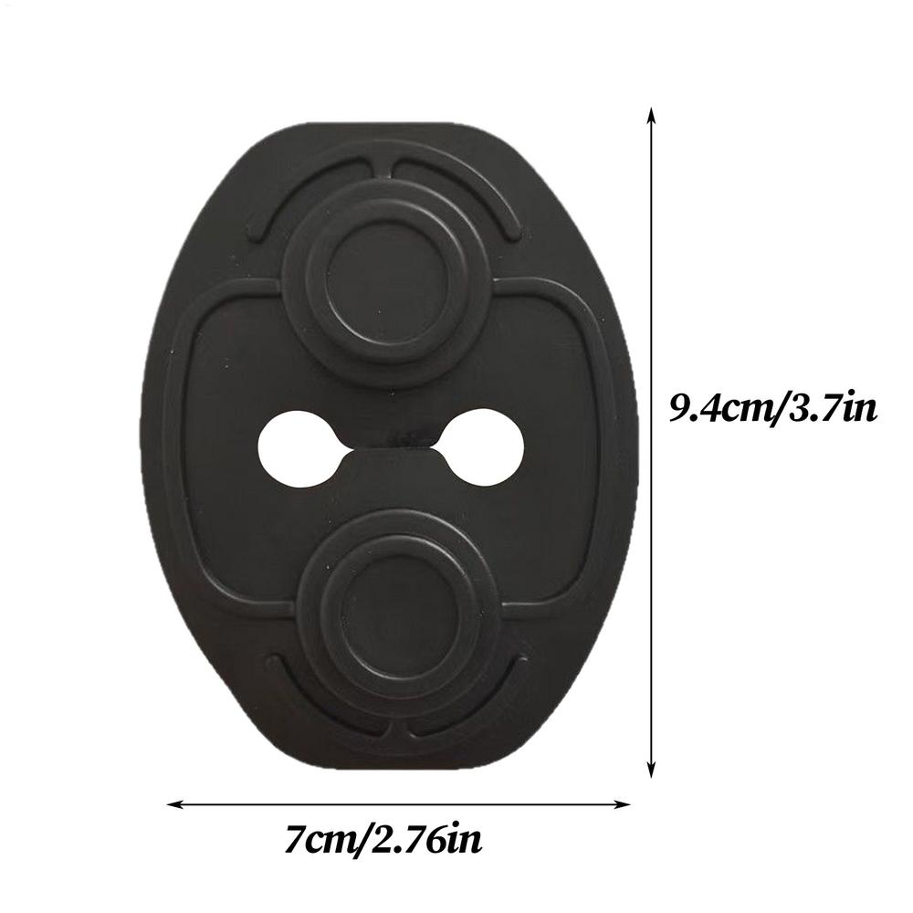 

Car Door Latch Cover Door Latch Protective Cushion Silent Lock Guard Shock Absorber Trim Decoration for Automobile SUV Truck чорний