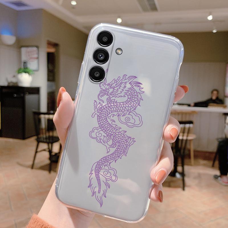 Clear Case For Samsung Galaxy A24 4G Shockproof Cover Cartoon Cute Soft Silicone Fundas For Galaxy A14 A54 A34 Transparent Coque