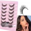 5D Messy Curled False Eyelashes, Large-capacity Whole-section Self-adhesive Pair Eyelashes, Natural Hard Stem False Eyelashes