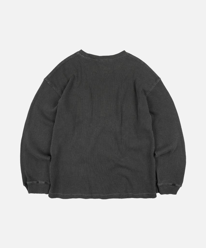 FRIZMWORKS Pigment Dyeing Waffle Pocket Tee _ Charcoal