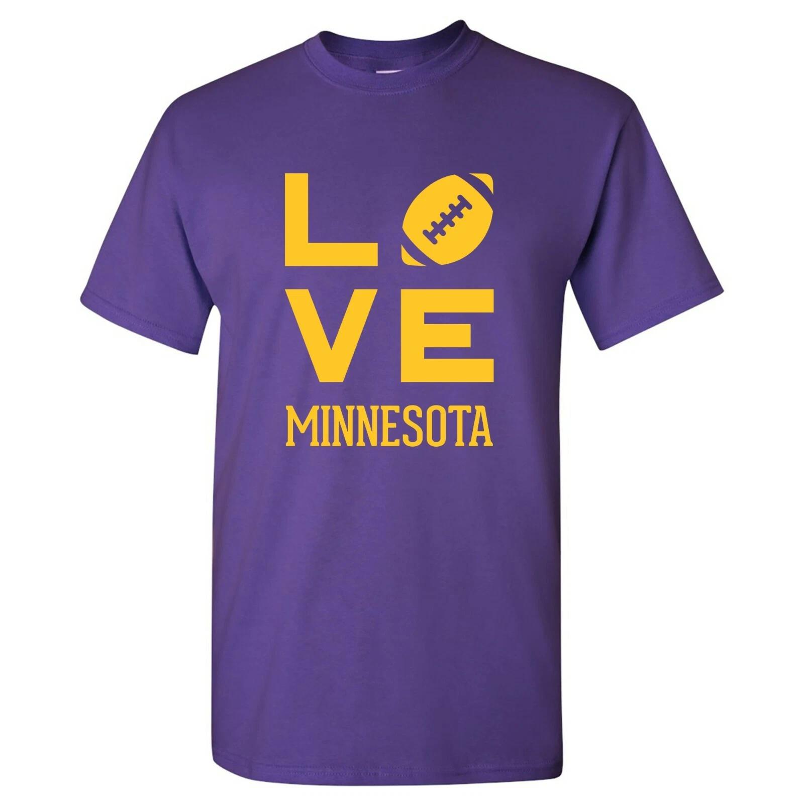 Minnesota Love Football - Sports City Pride Tailgating T -Shirt - Purple 2XL