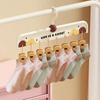 8 Clip Baby Clothes Hangers Portable Cartoon Paw Shape Hanging Sock Clips Windproof Rotatable Socks Organizer Holder Outdoor