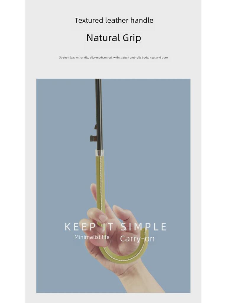 16-Rib Wind-Resistant Straight and Curved Handle Umbrella with Custom Logo