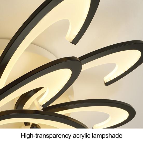 Artistic Flower Ceiling Lamp Unique Petal Design LED Light for Home Dimmable Modern Fixture for Bedroom Living Room Decor