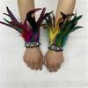 Goth Detachable Feather Wristband Comfortable Feather Wrist Cuffs Harajuku Woman Halloween Costume Shirt Bracelet