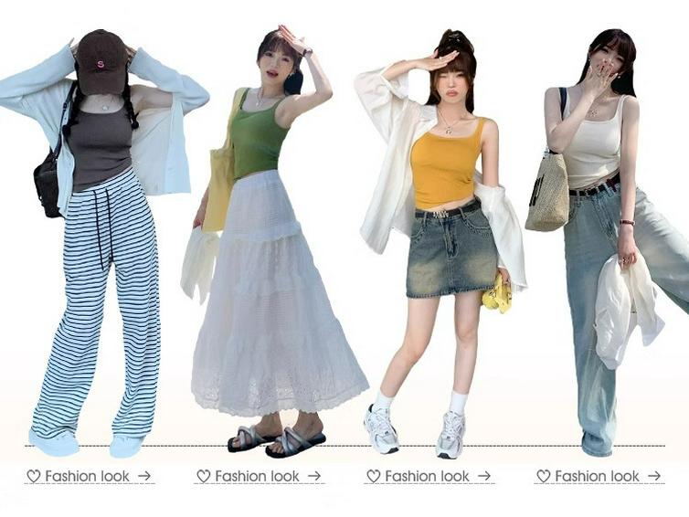 Summer Women's Camisole Vest with Chest Pads & Stylish Back Design - Perfect for Outerwear or Innerwear with Customizable Logo