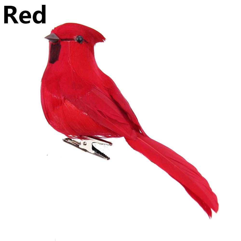 Vivid Wedding Supply Garden Ornament Simulation Parrot Bird Model Artificial Animal  Real Feathers