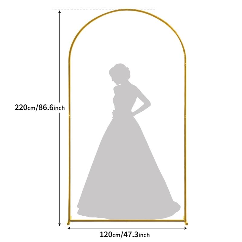 Goldener Eisen Hochzeitsbogen Dekor mit mehreren Größen Einfache Montage Party Hintergrundstruktur