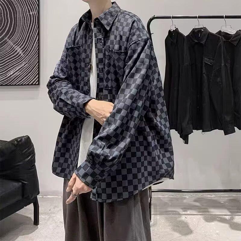 2024 Casual Long Sleeved Shirt Ins Loose Shirt Men'S Summer Trend Versatile Casual Jacket