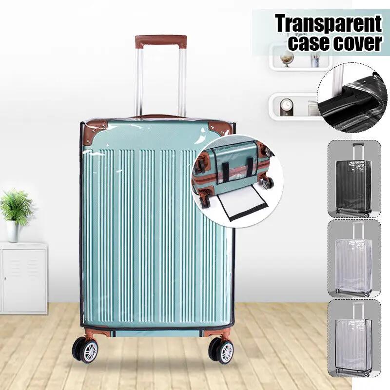 18-30 Inch Transparent Luggage Protector Waterproof Dust Rain Clear PVC Travel Luggage Trolley Durable Suitcase Cover