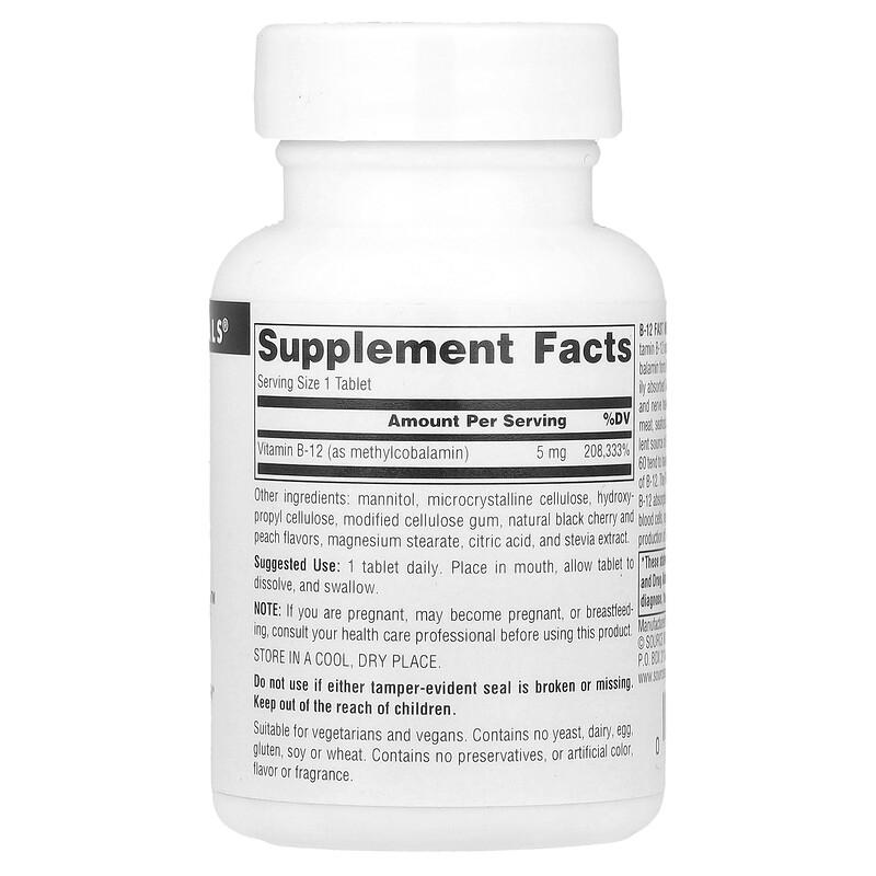 B-12 Fast Melt™, 5 mg, 60 Tablets