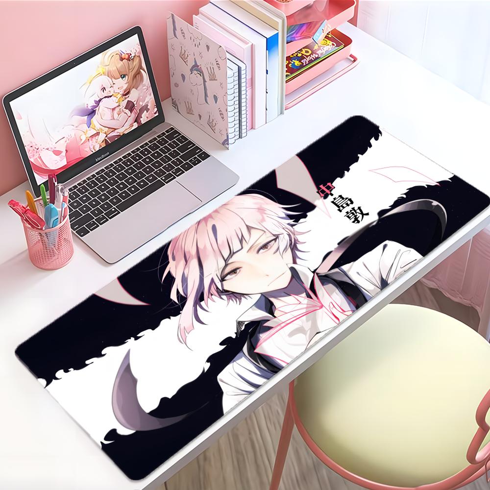 Cool Stylish Anime Bbungo Stray Dogs Mouse Pad Large Thick Desk Pad Stitched Edges Gaming Mouse Mat For Pc
