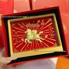 Pure Gold Wealth-Attracting Ornament Photo Frame - Ideal for New Homes, Weddings, or Business Gifts