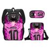 Modern Miami Messi Backpack Set With Breathable Polyester And Lightweight Design For School Use
