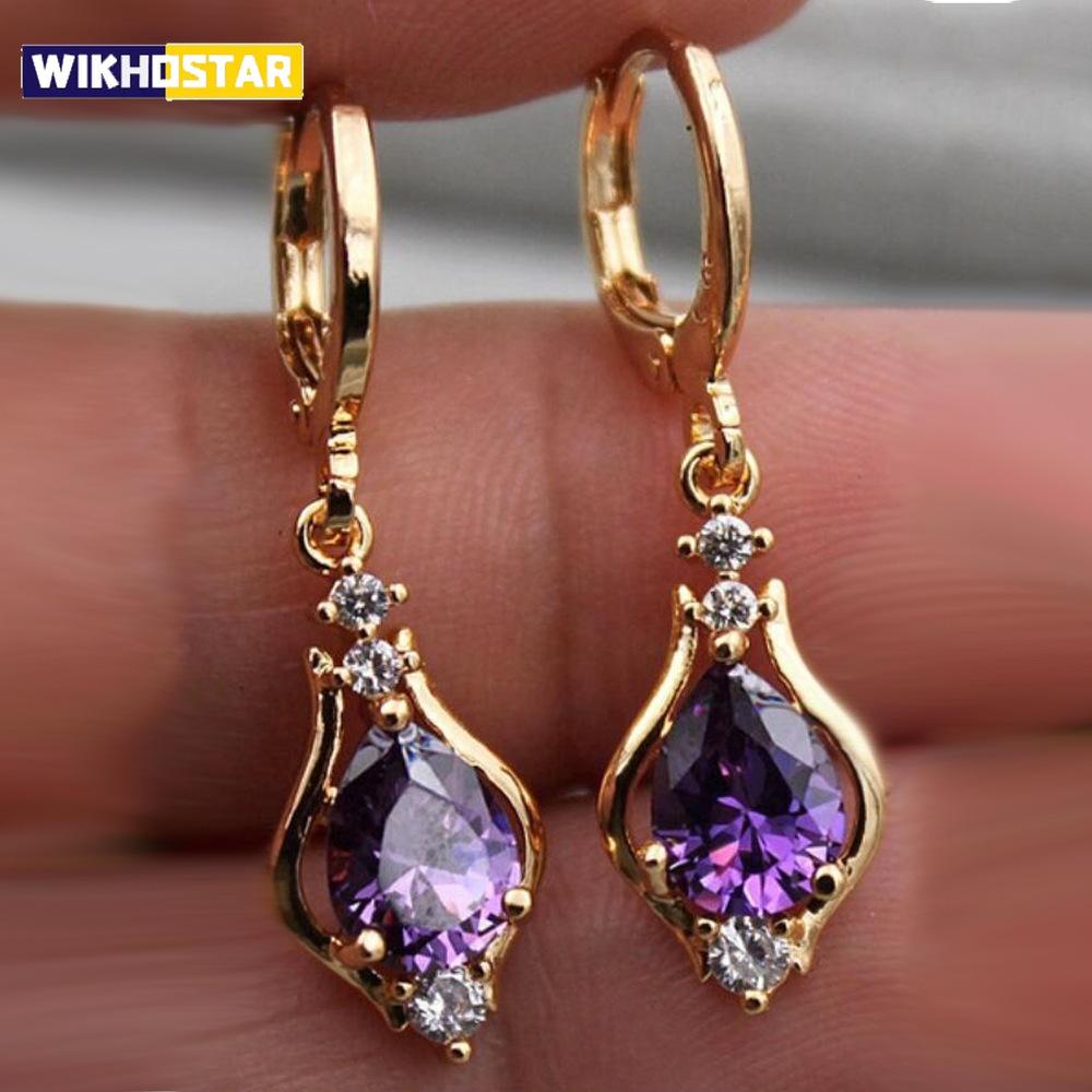 Stunning Multicolor Zircon Teardrop Earrings for Women - Fine Jewelry for Any Occasion