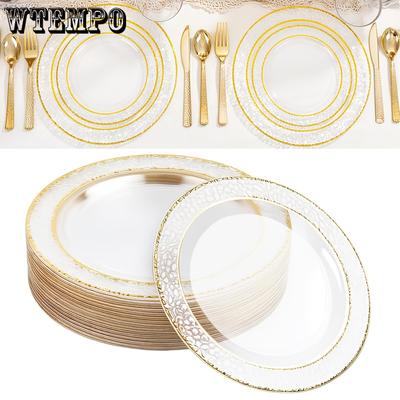 25 Stück Weiß Transparent Drachenschuppenmuster Dessertteller Set 7,5 Zoll Hohe Qualität Einweg- & Wiederverwendbare Teller