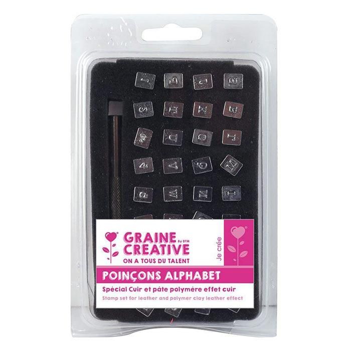 Alphabet Punches 36 Letters and Numbers for Leather and Polymer Clay