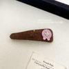 Dongdaemun Snowflake Plaid Hair Clip - Fashionable Side Bangs Accessory