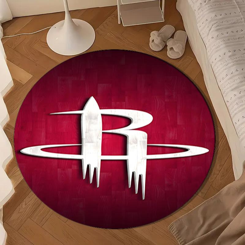 Rockets Team Art Round mat, Anti-slip Circle Carpet Chair rug For livingroom,Bedroom, doormat home decor Gift Christmas Gifts
