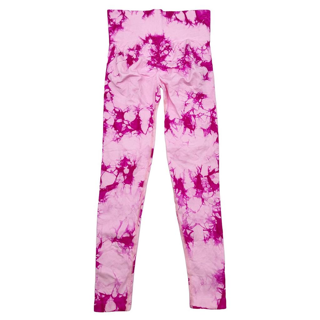 Quick-Drying Tie-Dyed Seamless Yoga Pants - Hip-Lifting & Elastic Fitness Trousers