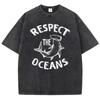 Respect The Coeans Printed Men'S Tshirt Lovely Loose Fitting T-Shirt Outdoor Retro T-Shirts Holiday Outdoor Short Sleeved