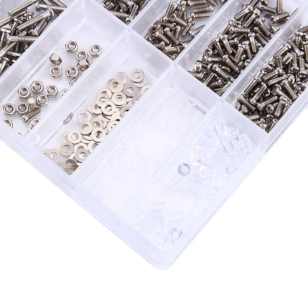 1000PCS Glasses Repair Kit Small Sunglasses Optical Repairing Parts Nut Part Eyeglasses Repair Screws Replacing Accessory