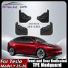 Front and Rear Dedicated TPE Mudguard For Tesla Model Y Juniper 2025 2026 Mud Flaps Mudflap Guards Front Wheel Fender MudGuard