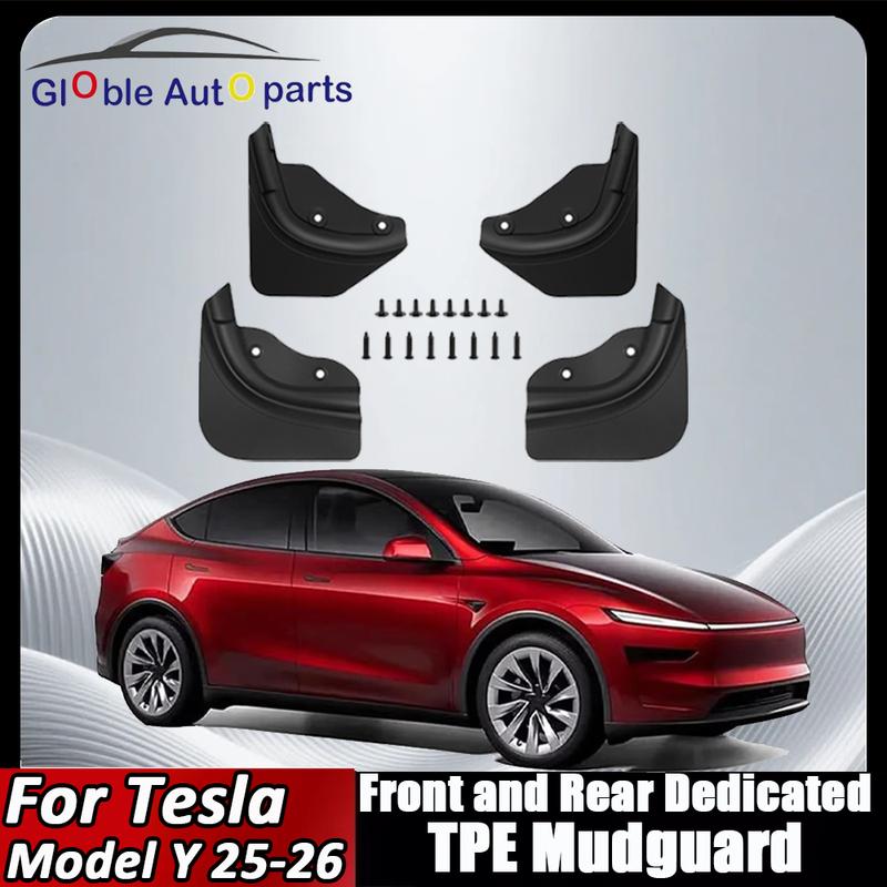 Front and Rear Dedicated TPE Mudguard For Tesla Model Y Juniper 2025 2026 Mud Flaps Mudflap Guards Front Wheel Fender MudGuard