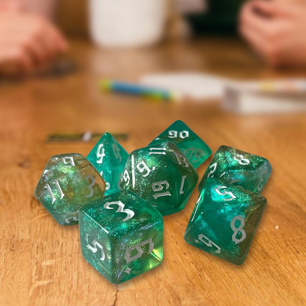 Zestaw 7 elementów wielościennych D8 D10 D12 do gry stołowej DND