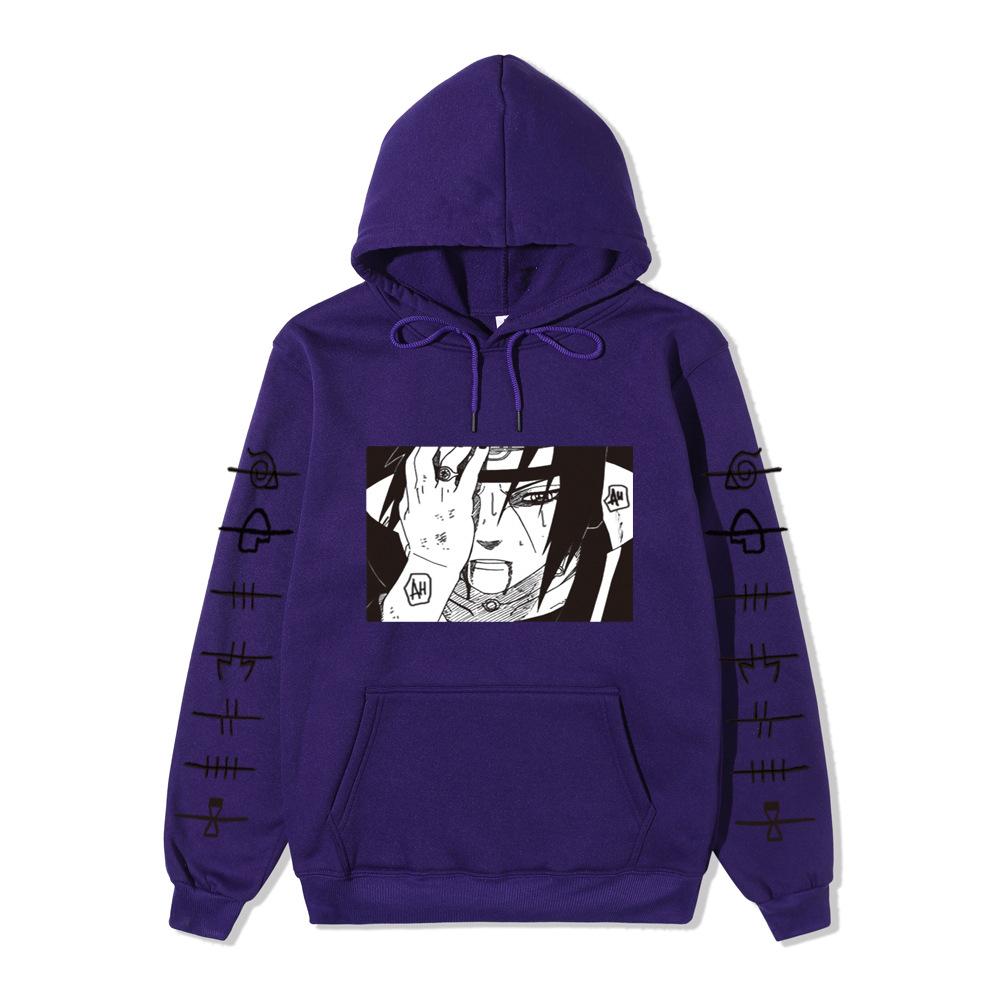 Naruto Uzumaki Anime Graphic Winter Thick Fleece Lined Warm Long Sleeve Hooded Sweatshirt Casual Loose Daily Outdoor Pullover Tops