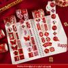 Mini Double Happiness Wedding Stickers - Self-Adhesive Red Seals for Envelopes and Egg Decorations