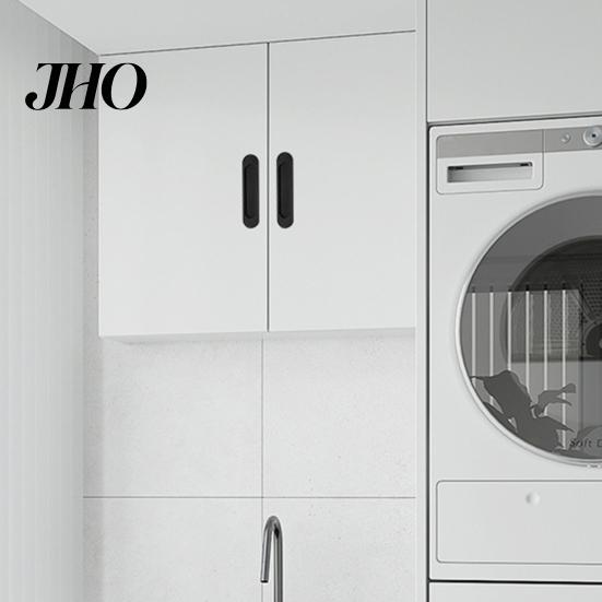 Stick-on Door Handle Self-Stick Oval Sliding Pull Aluminum Alloy Instant Self Adhesive Cabinet Barn Doors Windows Cabinets Hidden Recessed