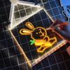 Children's Light-Up Drawing Board with DIY Pack, Transparent Coloring Surface, Small Erasable Blackboard for Graffiti.