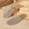 Spring 2026 Women's Breathable Mesh Woven Half Slippers - Casual and Stylish