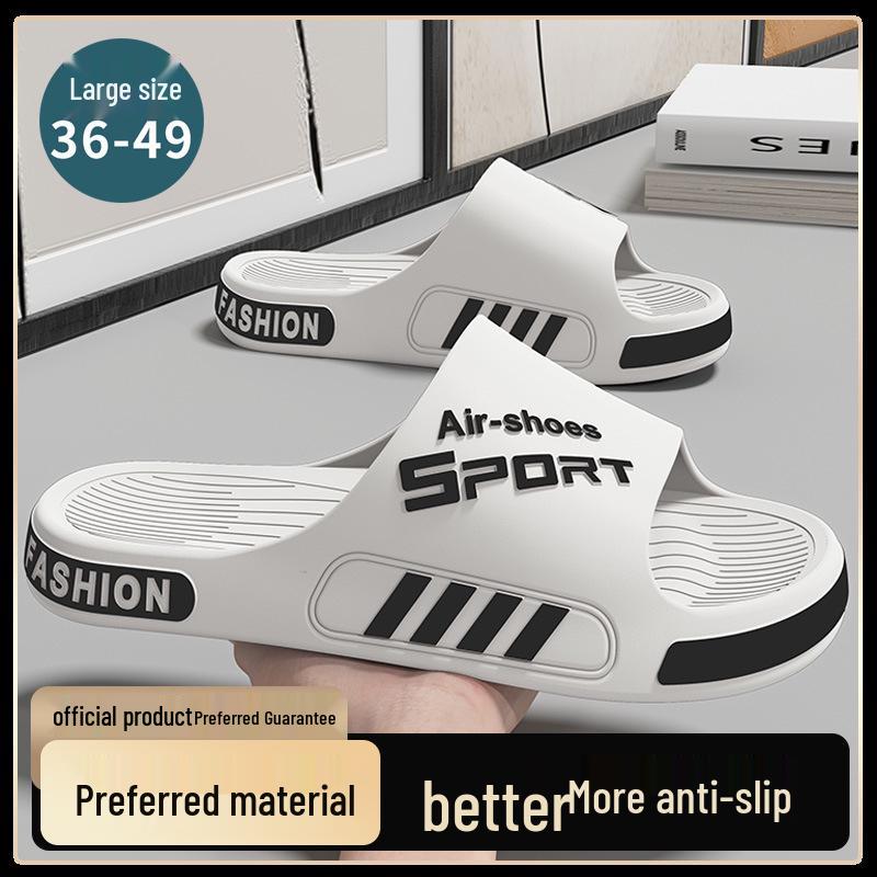 2025 New Style Plus Size Men's Outdoor Sport Slippers - Wear-Resistant, Non-Slip, Thick Sole for Home or Summer Use.